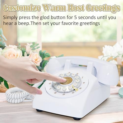 Audio Guest Book Wedding Phone, Retro Audio Phone Guestbook with Clear Voice Recording for Wedding Reception, Bridal Shower, Birthday, Baby Shower, Anniversary, Engagement - Image 6