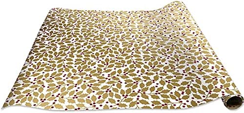 Jillson Roberts Gift Wrapping Paper, Elegant Holly, 6 Jumbo Rolls 10ft x 30in - Image 3