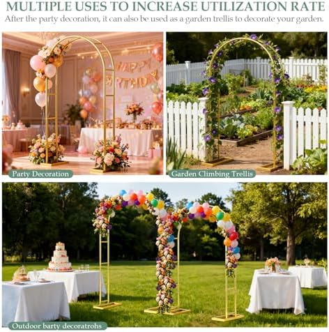 WellSign 7.2FT, 6FT Balloon Arch Backdrop Stand Set of 2 - Image 7