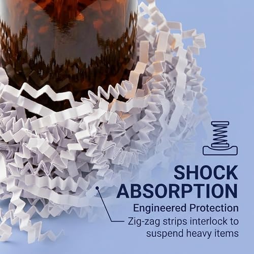 BOX USA Orange Crinkle Paper Filler (10lb) - Shredded Paper for Basket Stuffing, Shipping, Packaging, Confetti, Crafts & Holidays - Crinkle Cut - Image 3