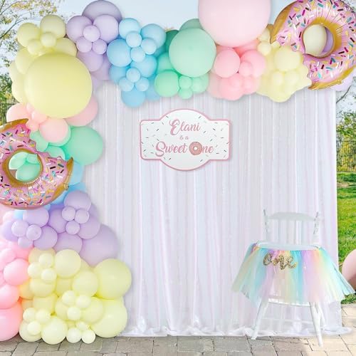 White Iridescent Sequin Backdrop 7ft x 7ft Glitter Photo Booth Backdrop - Image 2