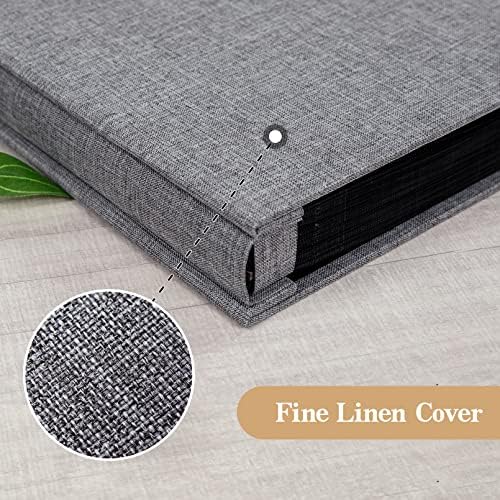 potricher Photo Album 4x6 Photos, 1000 Pockets, Linen Cover, Gray - Image 6