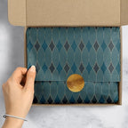 Jillson & Roberts 20" x 30" Printed Gift Tissue, Gilded Geo (48 Folded Sheets) - Image 4