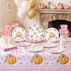 Funnymoom 434 Pcs Fall Pumpkin Party Decorations Paper Plates Serves 48 - Image 4