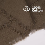 Showgeous 60 Pack Brown Cloth Napkins with Fringe, 16x16 inch 100% Cotton - Image 4