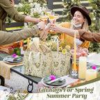 Abbylike 30 Pcs Wildflower Large Floral Tote Gift Bags Non Woven Handle - Image 3