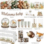 265PCS Woodland Baby Shower Decorations Gender Neutral Serves 25 - Image 2