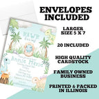 Custom Baby Shower Invites Blue Dinosaur Invitation for Boys, Pack of 20 5x7 Personalized Dinosaur Invites with Envelopes - Unique Dinosaurs Baby Shower Cards by AmandaCreation - Image 6