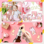 24Pcs Baby Girl Foot Keychain Footprint Bottle Openers Small Foot Bottle Opener Keychain Souvenir for Guests Baby Shower Return Gift for Party Favors with Pink Boxes Gifts or Decorations - Image 6