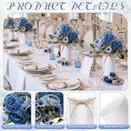 Domensi 6 Sets Wedding Floral Centerpiece for Table Decor, Foggy Blue - Image 3