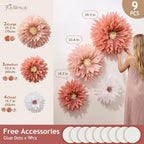Giant Paper Flowers Decorations for wall Party(Dusty Pink) - Image 6