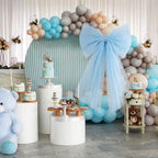 6 Pcs Big Blue Mesh Bows for Backdrop 31.5"x19.7" - Image 6