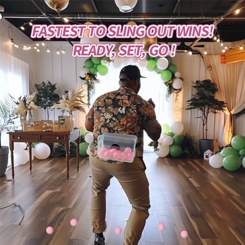 6 Sets Baby Shower Games Funny Bridal Shower Games Activities - Funniest Baby Shower Game Ever, Ice Breakers for Boy or Girl, Ping Pong Twerk Game (Pink) - Image 2