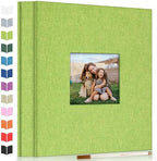 Artfeel Photo Album Self Adhesive Scrapbook Album for 3x5 4x6 5x7 8x10 Pictures,40 Pages Linen Cover with Display Window DIY Photo Book,Ideal Gifts for Family Travel Wedding Baby by Artfeel