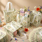 Lingvee 50 Pcs Wildflower Gift Bags Bulk, Floral Tote with Handles - Image 6