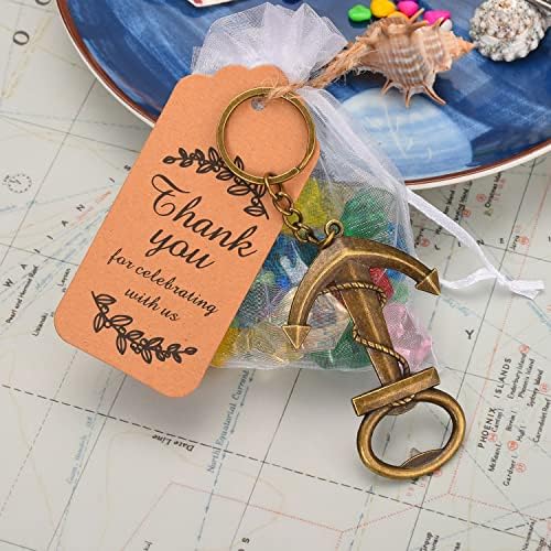 50 Pcs Retro Anchor Bottle Opener Wedding Favors for Guest(Retro Anchor) - Image 5