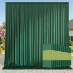 50ftx10ft Wrinkle Free Hunter Green Backdrop Curtains for Parties, Polyester Green Photo Backdrop Drapes 10 Panels 5x10ft for Wedding Birthday Baby Shower Photography Background by ENJOYYOURPARTY