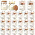 MTLEE 20 Sets Wedding Candle for Guest Beige Glass Jars Bridal Shower Favor by MTLEE