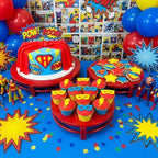 Red 3Pcs Nesting Metal Cake Plate Stand Set 8"10"12" Dessert Display - Image 2