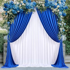 10×10 FT Wrinkle Free White Royal Backdrop Curtains for Parties, 4 Panels 2.5×10ft Wrinkle Free Soft Polyester Drapes for Backdrop Decor Themed Party Baby Shower Photo Background Curtain - Image 7