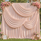 10 x 10ft Dusty Pink Backdrop Curtains, Dusty Pink Drapes for Backdrop - Image 2