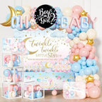 Costova Twinkle Twinkle Little Star Gender Reveal Decorations, Pink or Blue Gender Reveal Decorations with Backdrop, Balloons, Banner, Tablecloth, Boxes, Sash for Neutral Baby Shower Party by Unknown