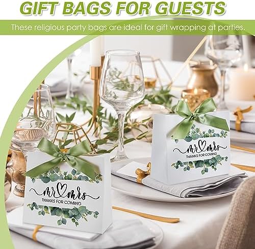 Seajan 60 Pcs Wedding Favor Bags with Ribbon, Thank You Gift Bags Party - Image 6