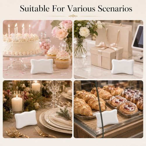 Sawysine 10 Pack Porcelain Place Cards with Marker Pen, 2.4 x 1.4 - Image 3