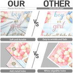 12x8 FT Gender Reveal Backdrop Blue Pink Bear Boy or Girl Background Sign Decorations Banner New Born Baby Shower Baptism Kids Birthday Party Photo Shoot Supplies Polyester - Image 5