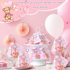 288 Pcs Baby Shower Favors Set for Guests,Pink,Bear - Image 5