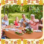 Jinei 24 Pcs Fall Plastic Tablecloth Thanksgiving Table Cover Disposable - Image 5