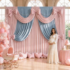 10FTx12FT Dusty Pink Backdrop Curtains for Weddings, Birthdays and Photos - Image 4