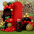 3 Pcs Happy Birthday Party Arch Cover Cheetah Print Birthday Decorations by Chunful