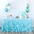 Mint Green Table Skirt. 6ft Table Skirt with Double Layer Organza! Baby Shower Decorations, Mermaid Party, Birthday, Under The Sea Decorations. Tutu Table Skirts for Rectangle Tables 6ft by BluekateParty