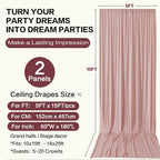 10ft×15ft Dusty Pink Backdrop Curtain for Wedding Parties - Image 6