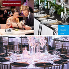 Table Numbers for Wedding Reception Double Sided, Stainless Steel Frosted Digital Cards Holders20 Pack Numbered Tent Frame for Restaurant Baby Shower Banquets, Silver,Numbers 81 to 100 - Image 7