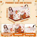 CHENGU 6 Pack Fall Storage Bins Thanksgiving Turkey Pumpkin Baskets Gift - Image 3