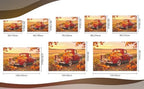 Fall Harvest Backdrop 10x8FT, Autumn Farm with Red Truck Photo Background - Image 7