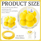 MTLEE 24 Sets Light Yellow Baby Shower Party Favors Small Bubble Candle - Image 6