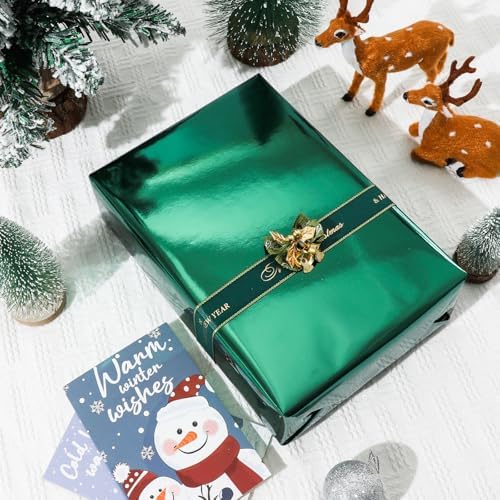 NESCCI Metallic Wrapping Paper, Solid Color Paper-3 Roll,17 Inches X 32.8 Feet Per Roll,Gift Wrapping Paper,Perfect for Wedding,Valentine's Day, Birthday,Baby Shower - Image 2