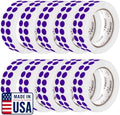 Perco Purple Perforated Round Circle Dot Sticker 1/2-Inch Labels — 10 Rolls, 30,000 Stickers - Parties, Scrapbooks for Category Coding, Crafts & Creative Organization, Strong Adhesive - Made in USA by Perco