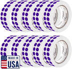 Perco Purple Perforated Round Circle Dot Sticker 1/2-Inch Labels — 10 Rolls, 30,000 Stickers - Parties, Scrapbooks for Category Coding, Crafts & Creative Organization, Strong Adhesive - Made in USA by Perco
