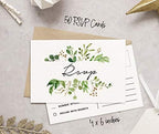 50 Blank RSVP Postcards Greenery Print 4"X6" Response Cards,RSVP Reply Card for Wedding,Bridal Shower,Baby Shower - Image 4