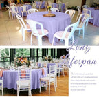 Showgeous 120 Inch Lavender Round Tablecloths, Polyester Table Covers - Image 3