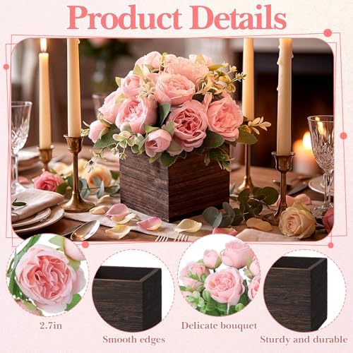 6 Sets Artificial Peonies Flower Table Centerpieces, Light Pink - Image 4