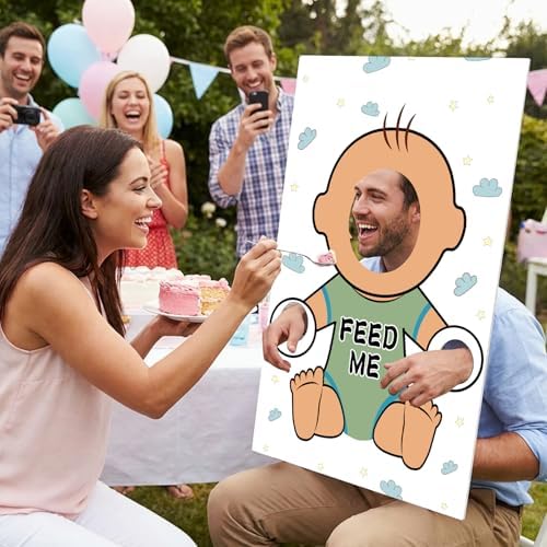 8 Set Games for Baby Shower Feed Me Shower Favors Activities with 8 Pcs Kt Boards and 8 Pcs Eye Patches for Funny Gender Reveal Christmas Bridal Party Decorations Supplies Activities Play - Image 6