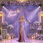 50x10FT Backdrop Curtains with Rod Pockets - Wrinkle Free Photo Stage Backdrop 10 Panels Curtains Drapes for Photography Wedding Party Baby Shower Decorations (Lavender) - Image 6