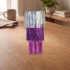 Fringe Chandelier Decoration - Sparkle Silver/Purple 38 in - Image 5