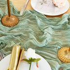 10 Pack Sage Green Cheesecloth Table Runner 120 Inch Boho Wedding Decor - Image 5