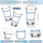 SiliFine 50 Sets Cielito Lindo Shot Glasses Favors, Wedding, Blue - Image 5